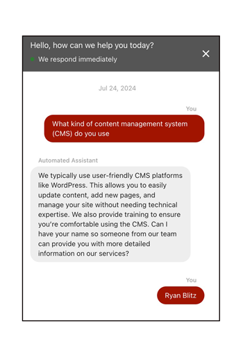 AI Chatbot chat box